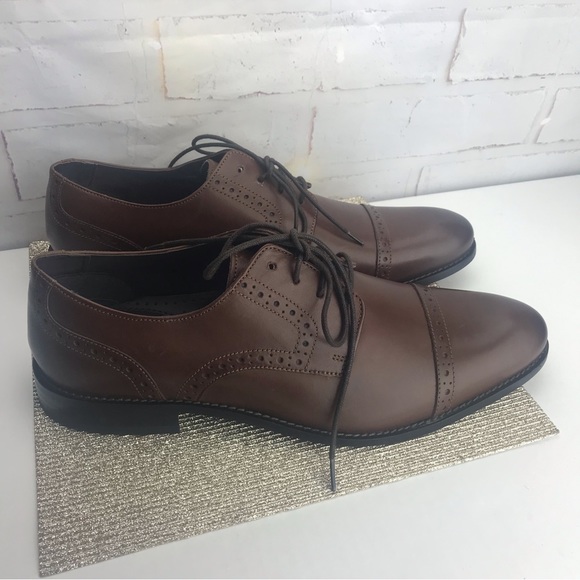 NIB: Stacy Adams : mens Cap Toe Leather Oxford: size11.5 - Picture 5 of 12